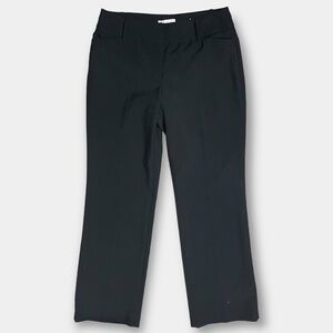 Cato Contemporary High Rise Straight Leg Pants Slacks Black Size 12